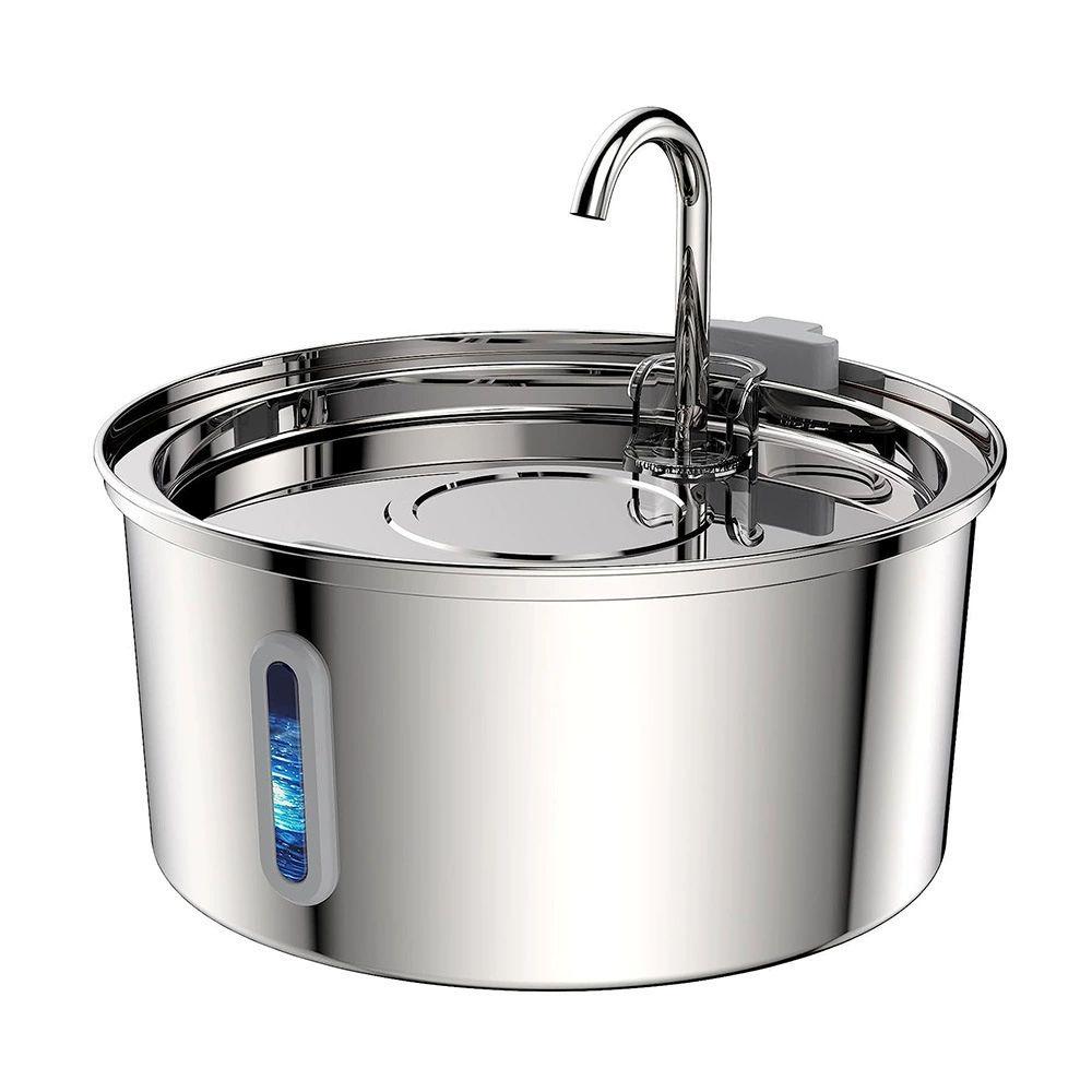 PETNEED Smart Pet Water Fountain 3.2L Stainless Steel Easy Clean for Indoor Pets