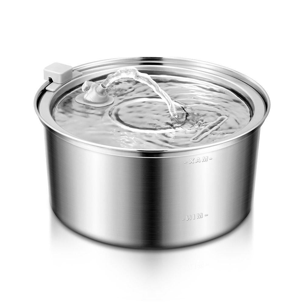 PETNEED Smart Pet Water Fountain 3.2L Stainless Steel Quiet & Filtered for Home