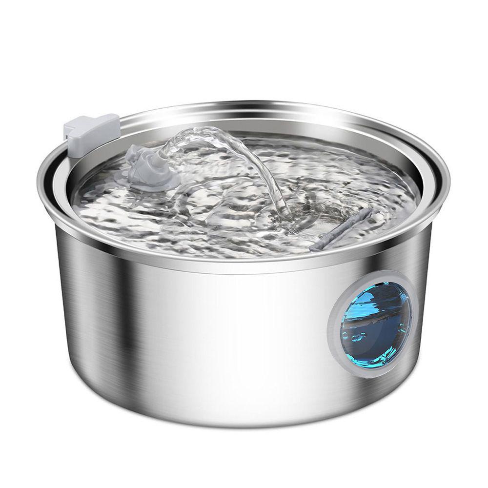PETNEED Smart Stainless Steel Water Fountain 3.2L Easy Clean & BPA-Free for Pets