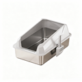 PETNEED Stainless steel cat litter box Extra-large thickened For 2-3 cats