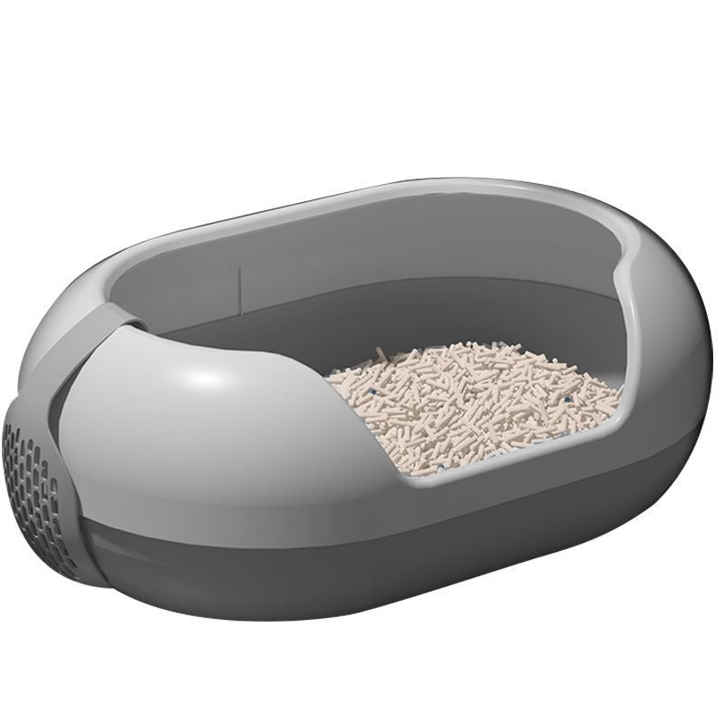 PETNEED Side-entry cat litter box high-capacity Anti-splash protection for Indoor Use