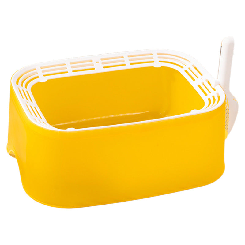 PETNEED Plastic cat litter box trumpet Sand-proof belt For kittens only