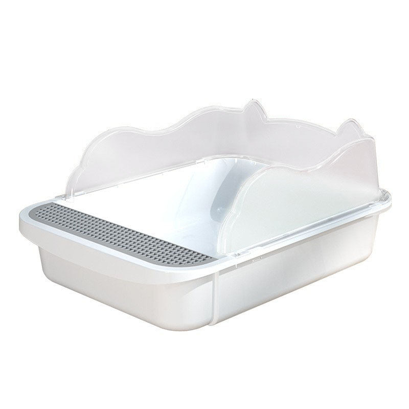 PETNEED Semi-enclosed cat litter box large size detachable Indoor Use