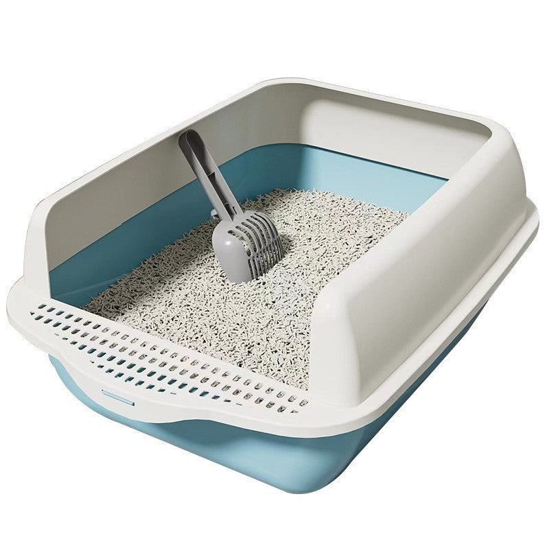 PETNEED Plastic cat litter box large size easy to clean for Indoor Use