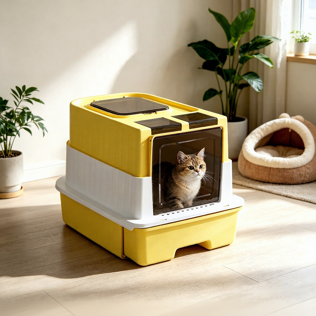 PETNEED Double-door cat litter box extra-large size sterilize Indoor Use