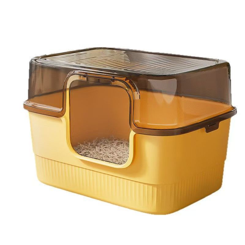 PETNEED Side-entry cat litter box extra-large size easy to clean Indoor Use