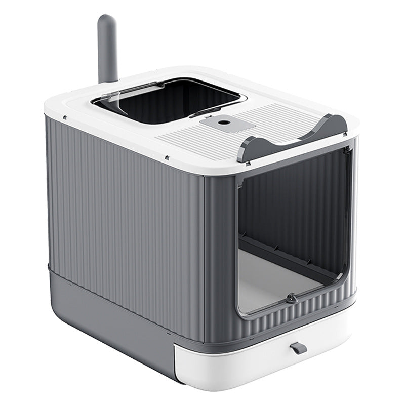 PETNEED Drawer-type cat litter box large size Anti-splash protection Indoor Use